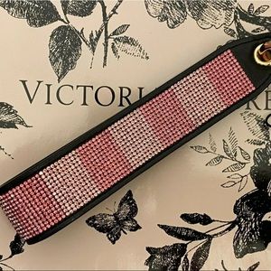 VS pink rhinestone keychain